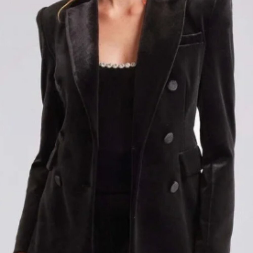 Generation Love Black Velvet Women's XL Blazer Jacket - NEW
